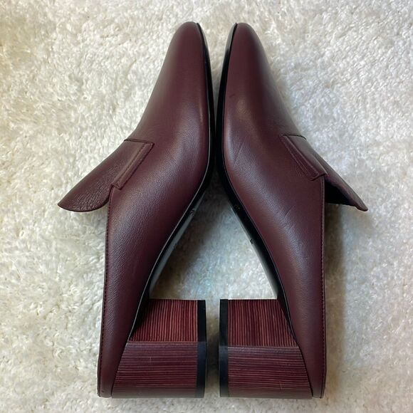 Pierre Hardy Burgundy Leather Block Heels Mules Womens Sz 7.5 - Picture 8 of 11